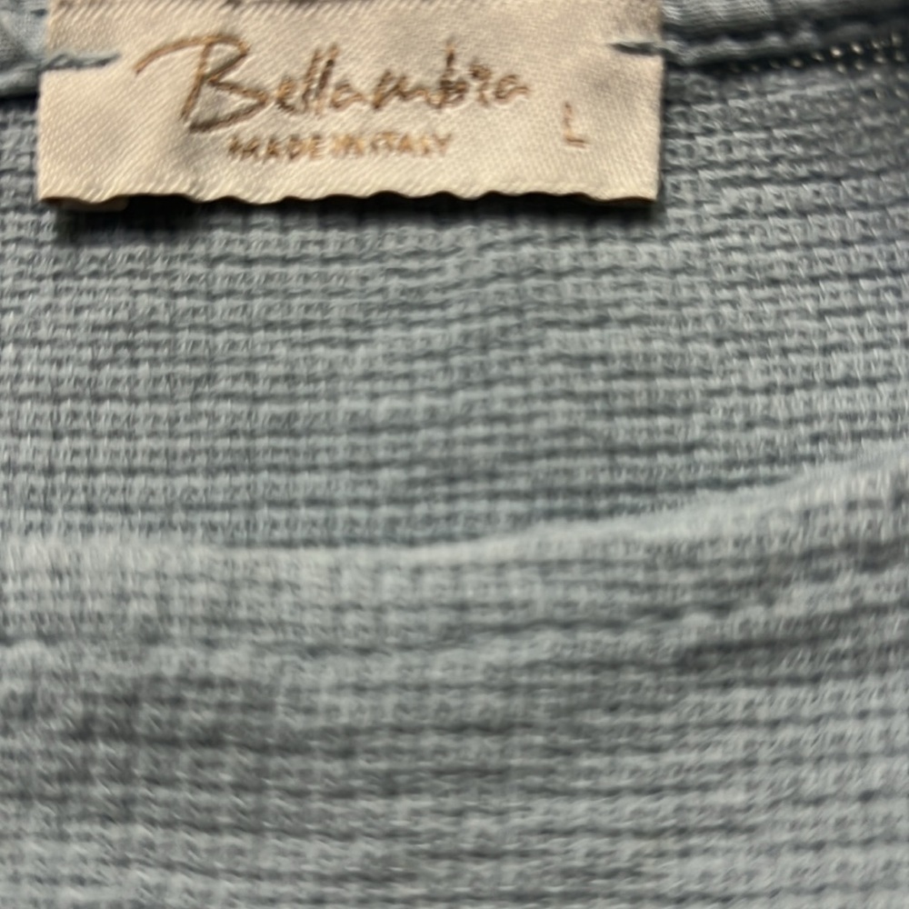 Bella Umbra Linen Patterned Blouse Blue - Picture 4 of 6